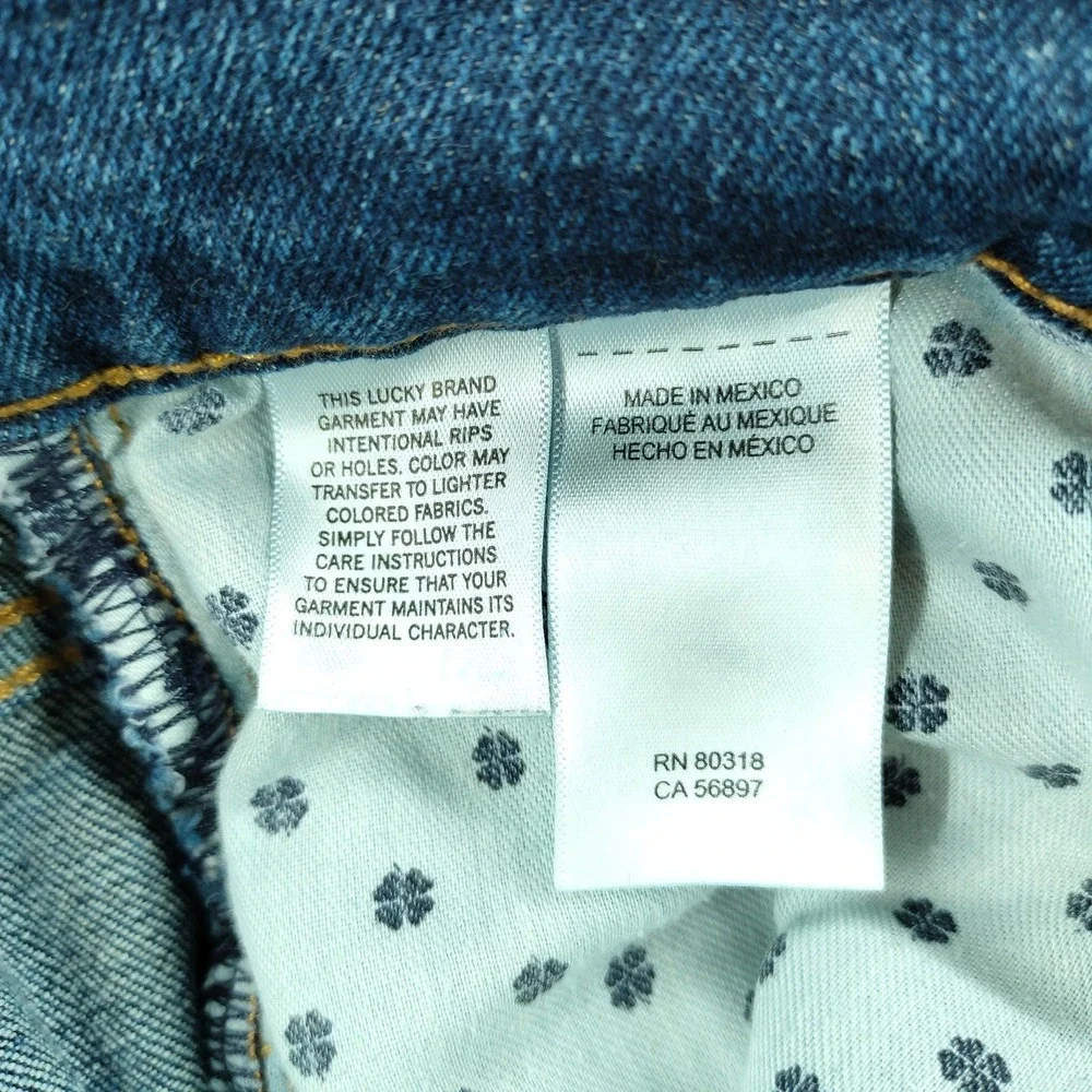 Lucky Brand 121 Heritage Slim Jeans Mens 38x30 Blue Medium Wash Stretch Denim